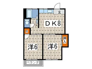 ハイツ芙蓉【2階】の間取り