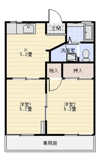 プランドールサン【1階】の間取り