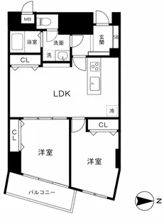 ライオンズマンション駒沢【5階】の間取り