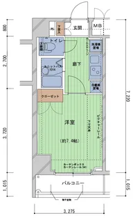 メインステージ神田駅前(メインステージカンダエキマエ)【8階】の間取り