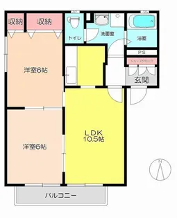 アソシア南條3番館【2階】の間取り