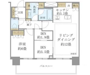 Brillia Tower浜離宮【30階】の間取り