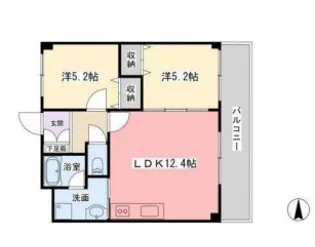 シャトー御立【3階】の間取り