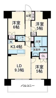 BLESS宮崎台【1階】の間取り