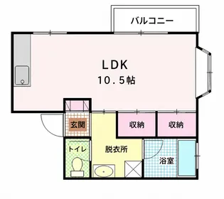 コーポエツコII【1階】の間取り