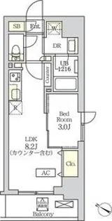 コスモグラシア新宿西早稲田【6階】の間取り