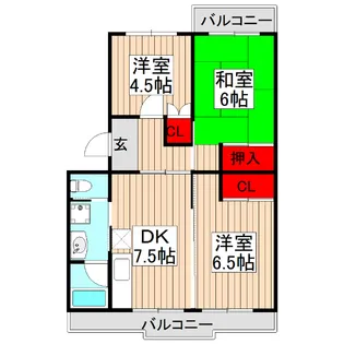グランメール白幡II【3階】の間取り