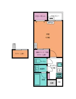 プロスぺリタ萩原【1階】の間取り
