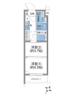 ルネサンスコート世田谷若林【1階】の間取り