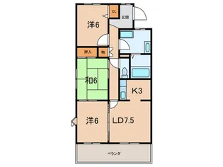 桃山台コート【3階】の間取り