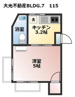 大光不動産BLDG.7【2階】の間取り