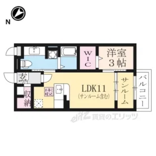エルフローレ【1階】の間取り