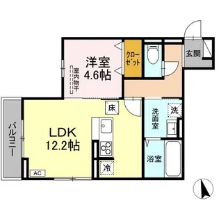 DーROOM八軒小路【1階】の間取り