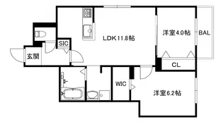 ブランシャールCIEL菊水(令和9年1月16日入居開始)【1階】の間取り