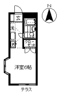 シャトレー榎戸【1階】の間取り