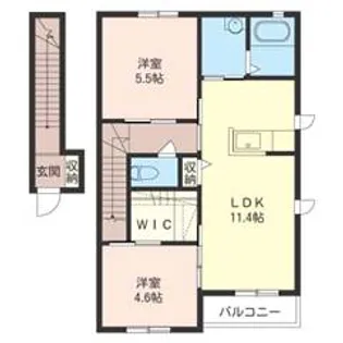 チュイルC【2階】の間取り