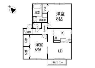 ロイヤルガーデン山二【2階】の間取り