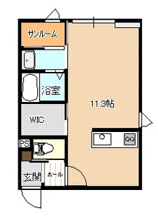 Chat Noir シャ ノワール【2階】の間取り