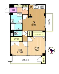 相武台グリーンハイツA棟【2階】の間取り