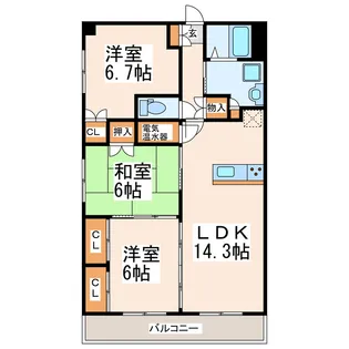 HAO南高江【2階】の間取り