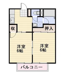 長野県長野市三輪5【アパート】の間取り
