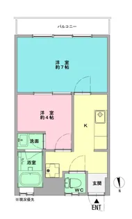 三科マンション【2階】の間取り