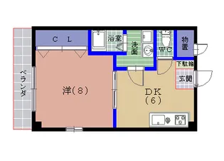 フローラルNAGAMOTO【1階】の間取り