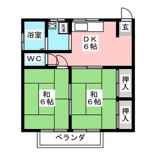 神奈川坂荘A【2階】の間取り