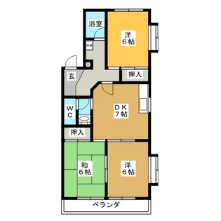 清風苑【5階】の間取り