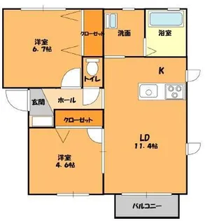 カロスクレーネ【2階】の間取り
