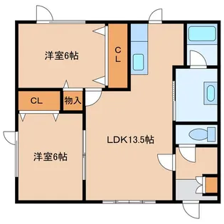 ヒルトン函館戸倉II【2階】の間取り