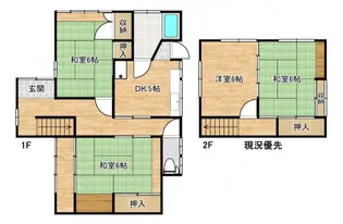 島根県松江市雑賀町【一戸建】の間取り