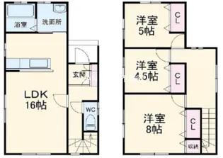 静岡県浜松市中央区和合町【一戸建】の間取り