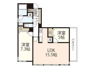 シトラスシャトーハシモト【4階】の間取り