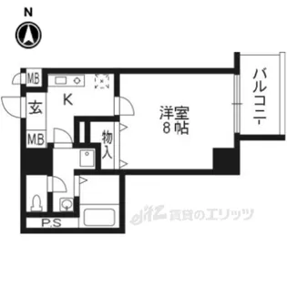ベラジオ烏丸御池【9階】の間取り