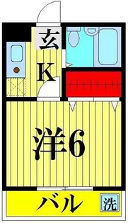 ウイング赤山【1階】の間取り