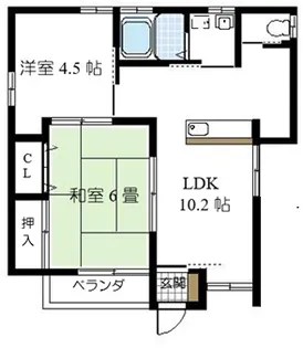 カーザたつみ【1階】の間取り