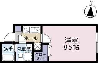 アミティ館内二番館【4階】の間取り