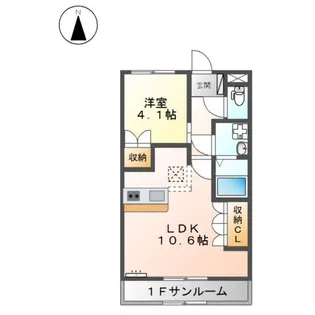 サンリバー正木【1階】の間取り