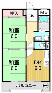 大阪府大阪市平野区背戸口5【マンション】の間取り