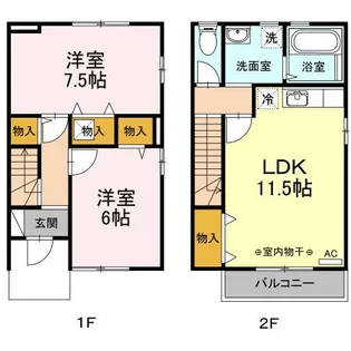 リビングタウン不来方 Dの間取り