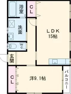 ライフステージ広瀬 神宮寺【1階】の間取り