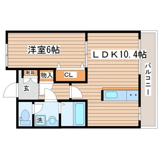 プラッツ木町【2階】の間取り