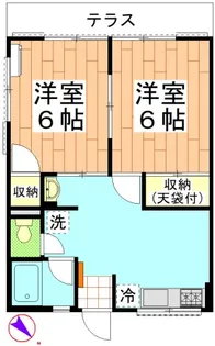 シティハイム黒砂台【1階】の間取り