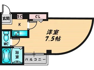 大宝 小阪駅前ヴィラデステ【6階】の間取り