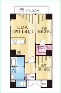 グランコート亀戸【5階】の間取り