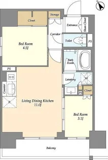 テラス横浜鶴見【10階】の間取り