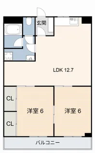 グランドビル永吉【1階】の間取り