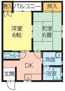コーポ四季【2階】の間取り