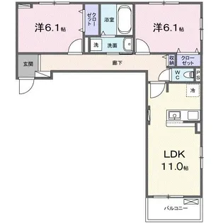 大阪府藤井寺市惣社2【アパート】の間取り